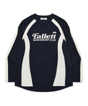 FALLETT Sports Club 運動風藍白撞色長袖上衣 (NMIXX Haewon同款)